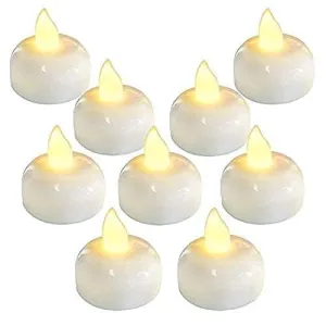 MRQUEE Miya Water Sensor Artificial Floating Light Diya Water Activated Tea Lights, Waterproof Flameless Tea Lights, athtub Wedding Decoration Pack 12