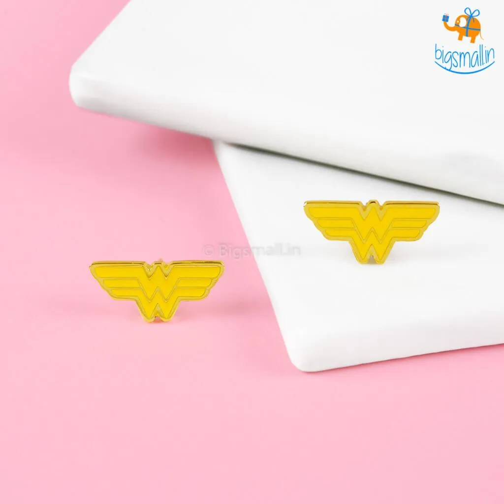 Official Wonder Woman Gold Plated Earrings