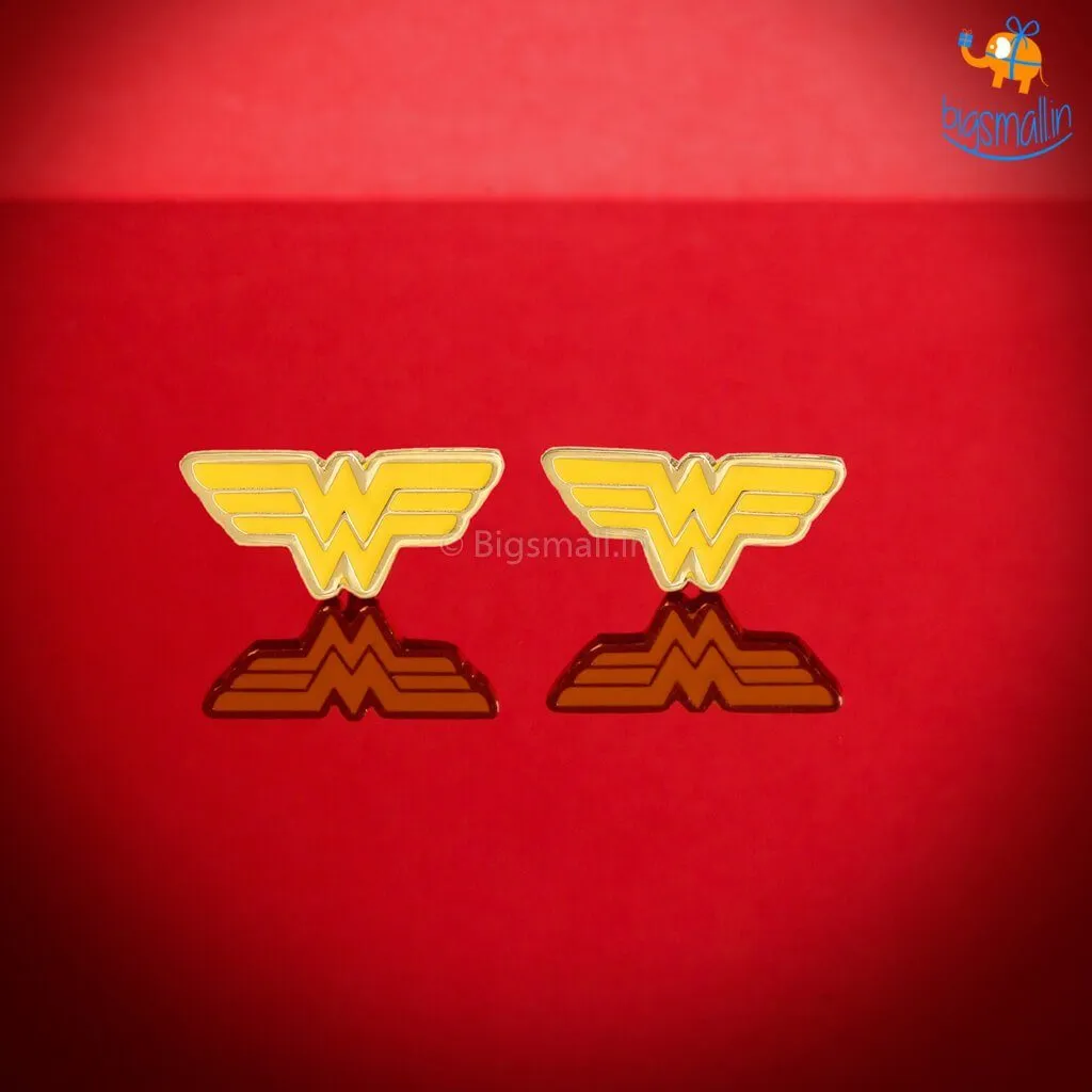 Official Wonder Woman Gold Plated Earrings