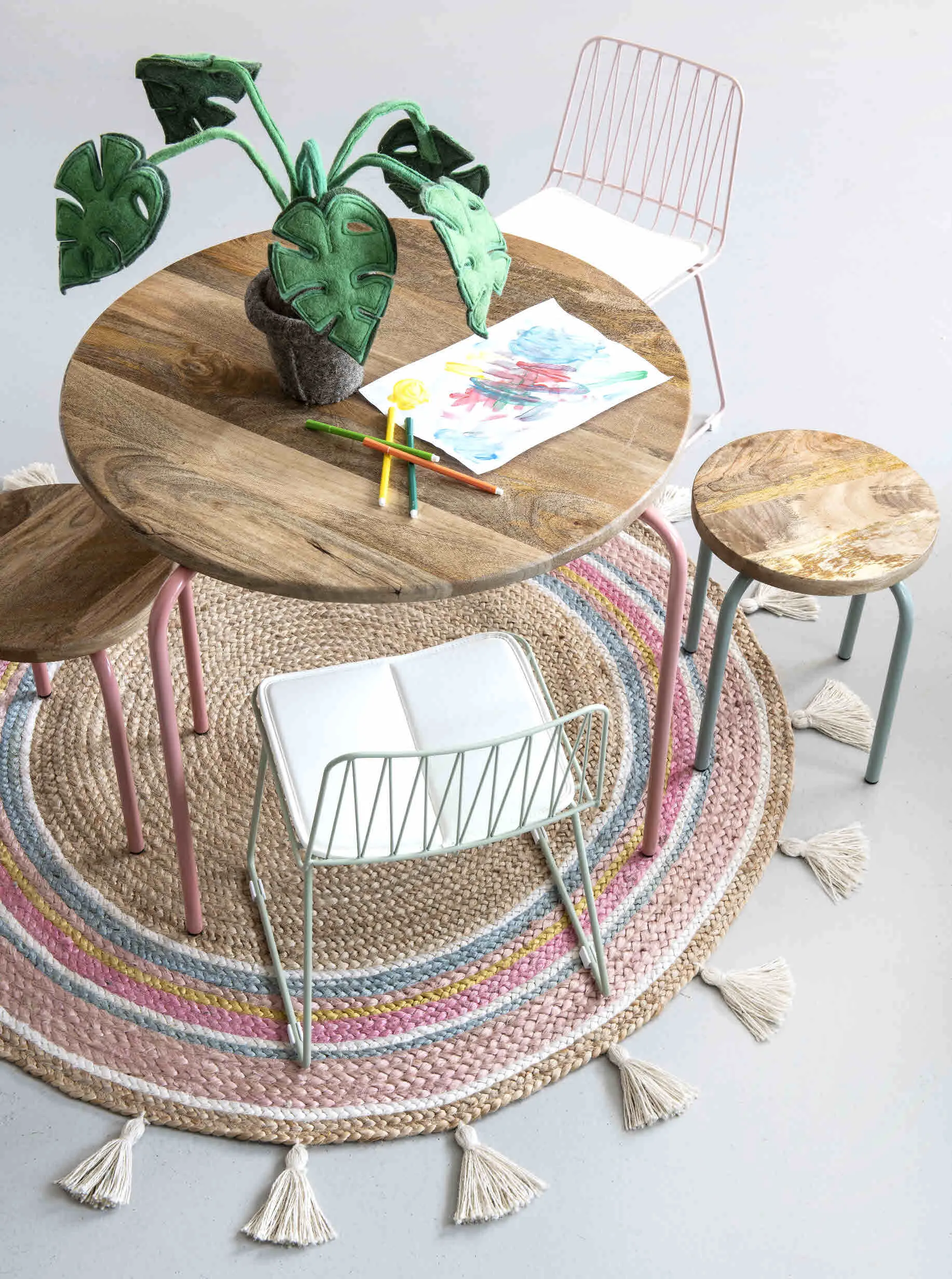 Pastel Jute Rug