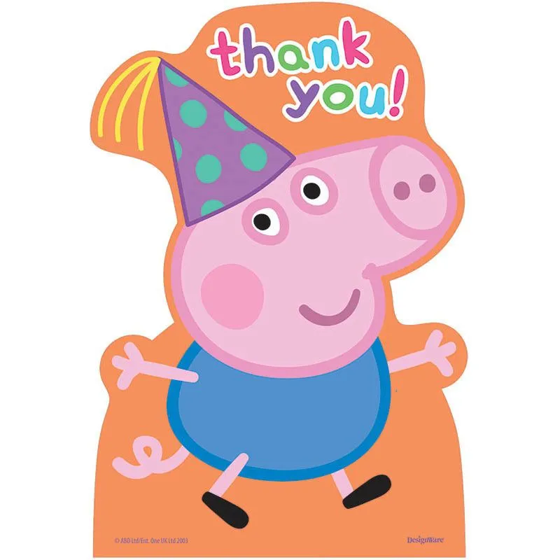 Peppa Pig - Thank You Cards (8ct)