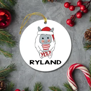 Personalized Is It Christmas Yeti Ornament