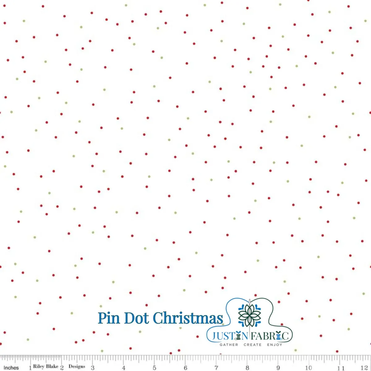 Pin Dot Christmas Cotton Remnant by Lori Holt | Riley Blake Designs