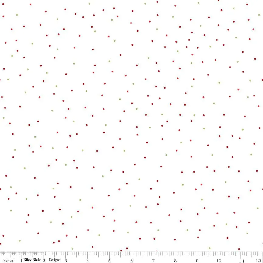 Pin Dot Christmas Cotton Remnant by Lori Holt | Riley Blake Designs