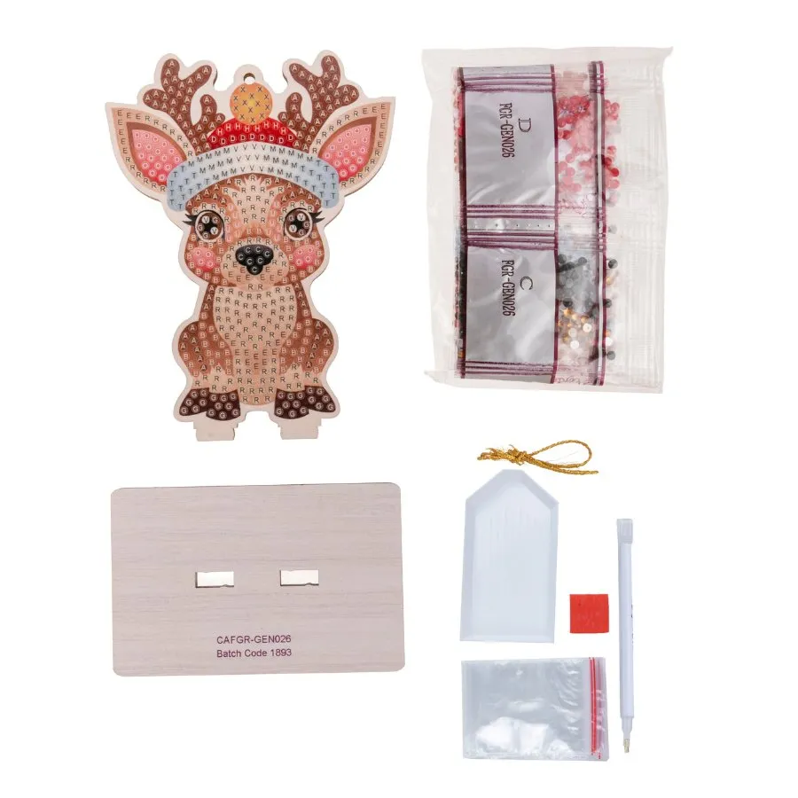 "Reindeer" Crystal Art Buddies Festive Series 4 Decoration