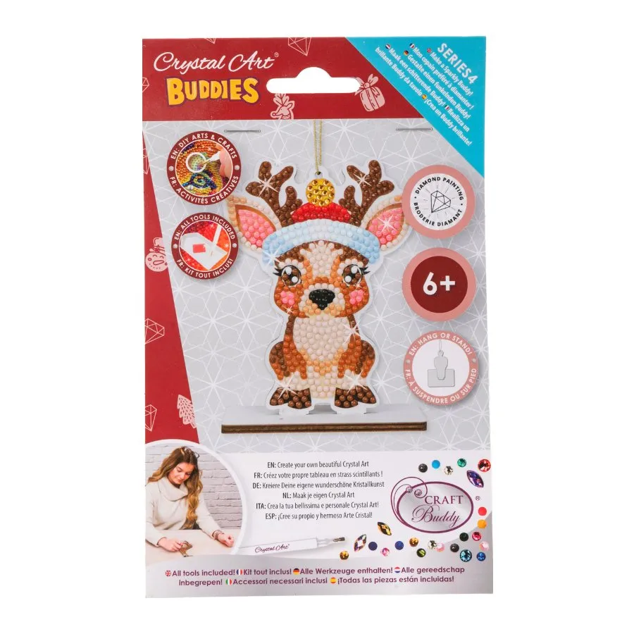 "Reindeer" Crystal Art Buddies Festive Series 4 Decoration