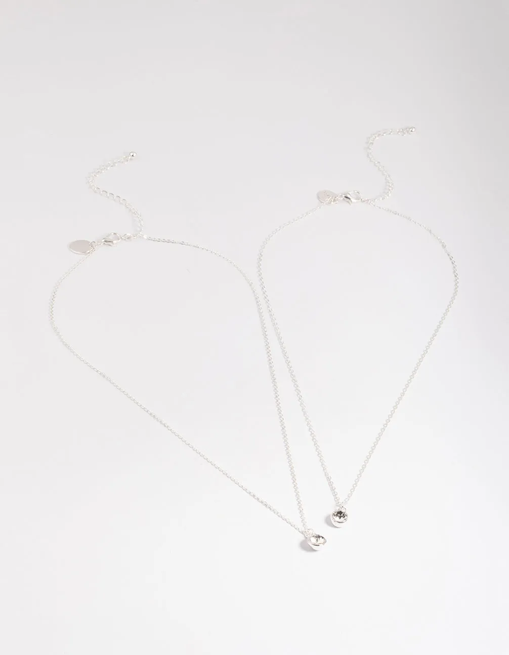 Silver Classic Diamante Necklace Pack