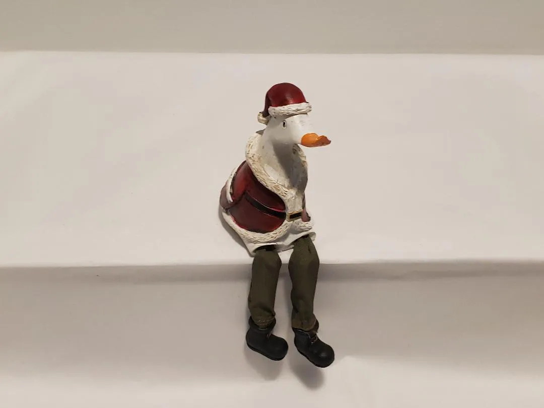 Sitting dangly legs Duck Christmas decorations