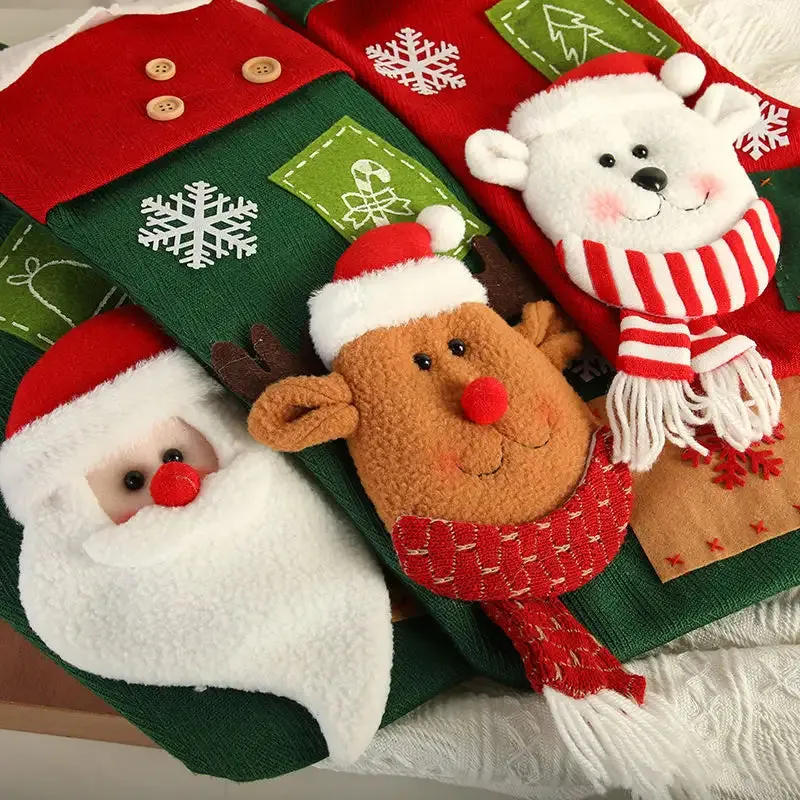 Snowflake Serenade Stocking - Santa