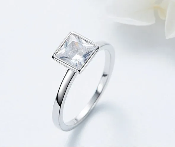 Sterling silver triple shapes ring