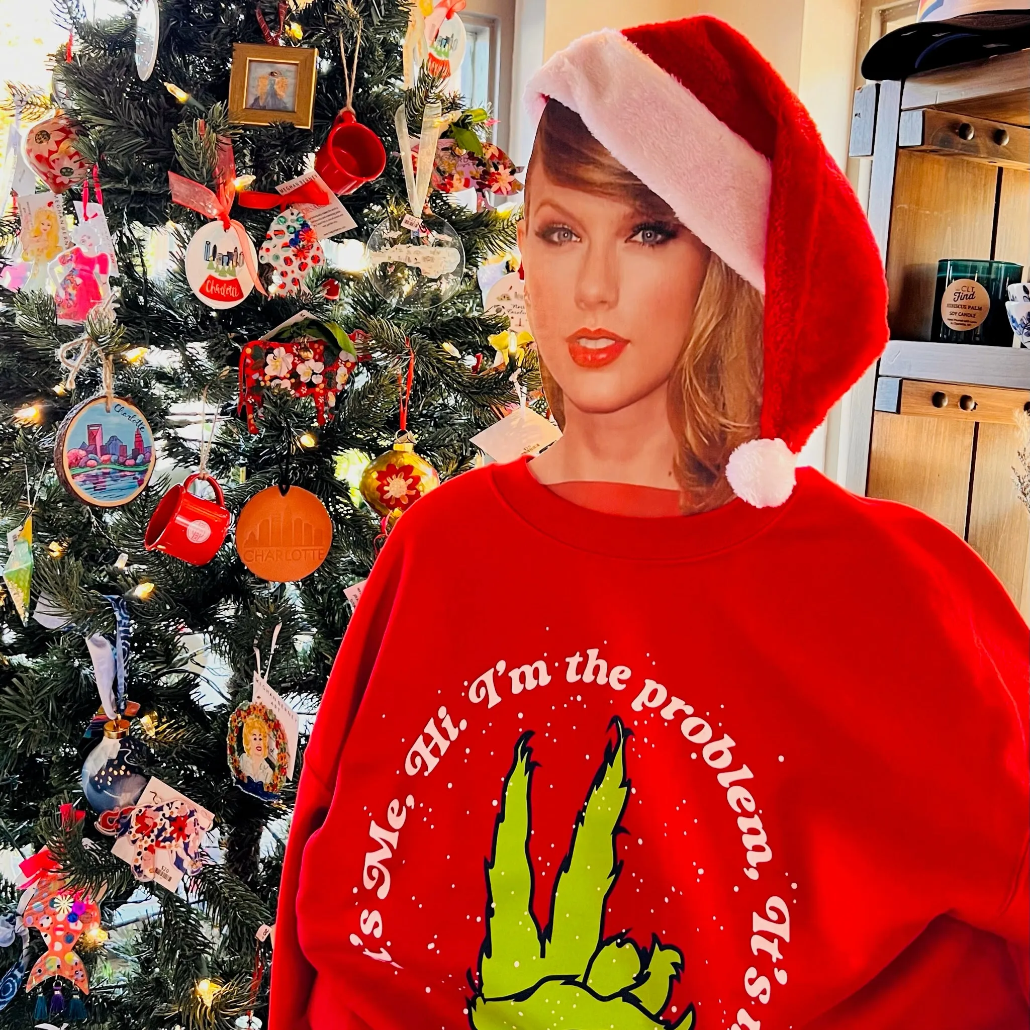 Taylor Swift Themed Grinch Sweatshirt