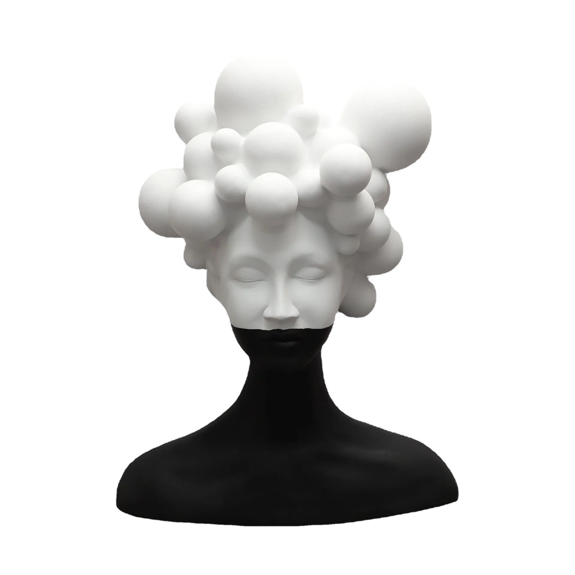 TEEK - Abstract Sphere Head Woman Decor