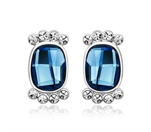 The blue crystal cinderella earring