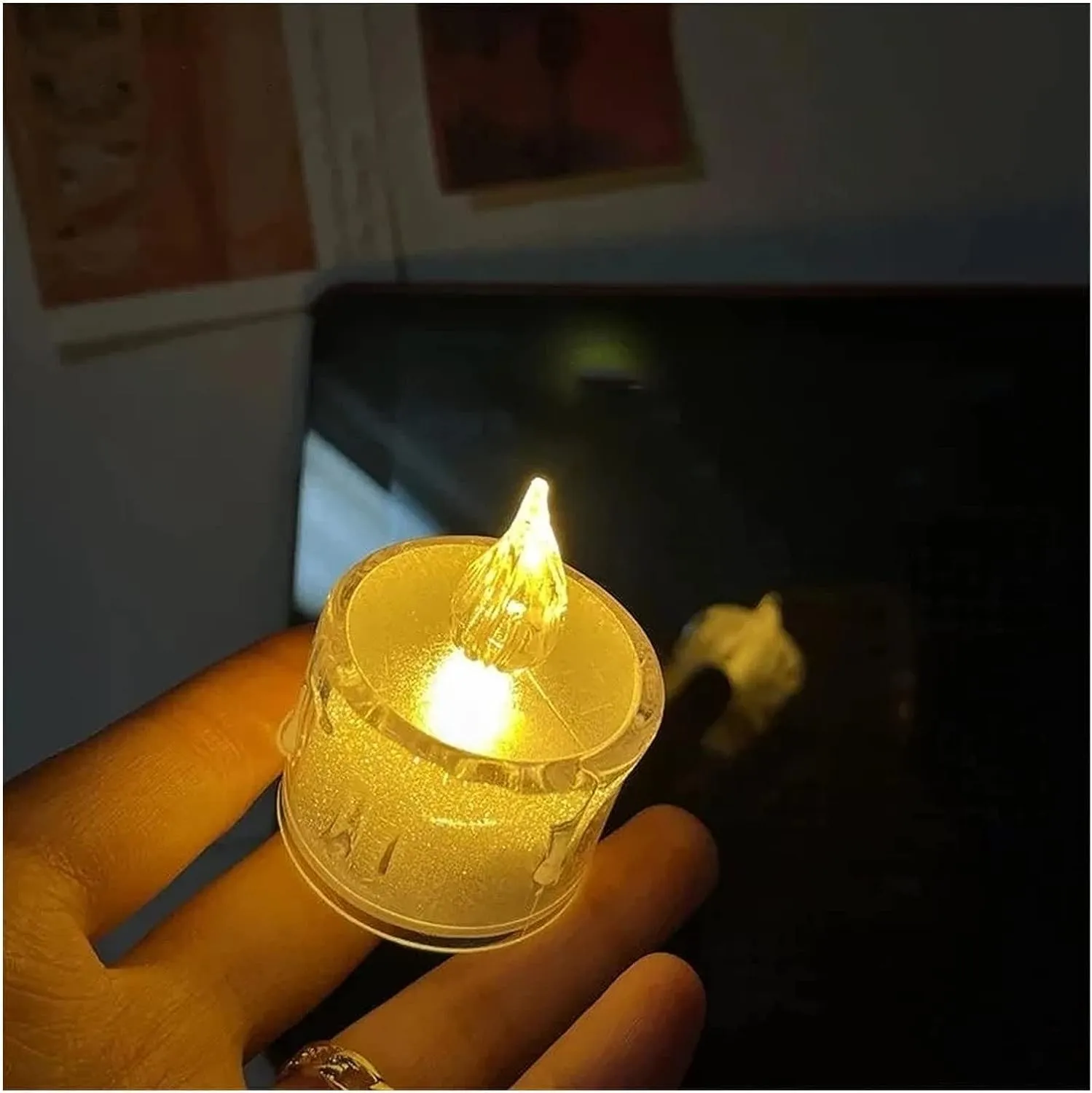 The Decor Affair 24 PCS of Flameless Electric Candles: Experience the Allure of Flickering Tea Lights as They Replicate the Most Realistic Candlelight, Perfect for Designing Uniquely Magical Evenings.