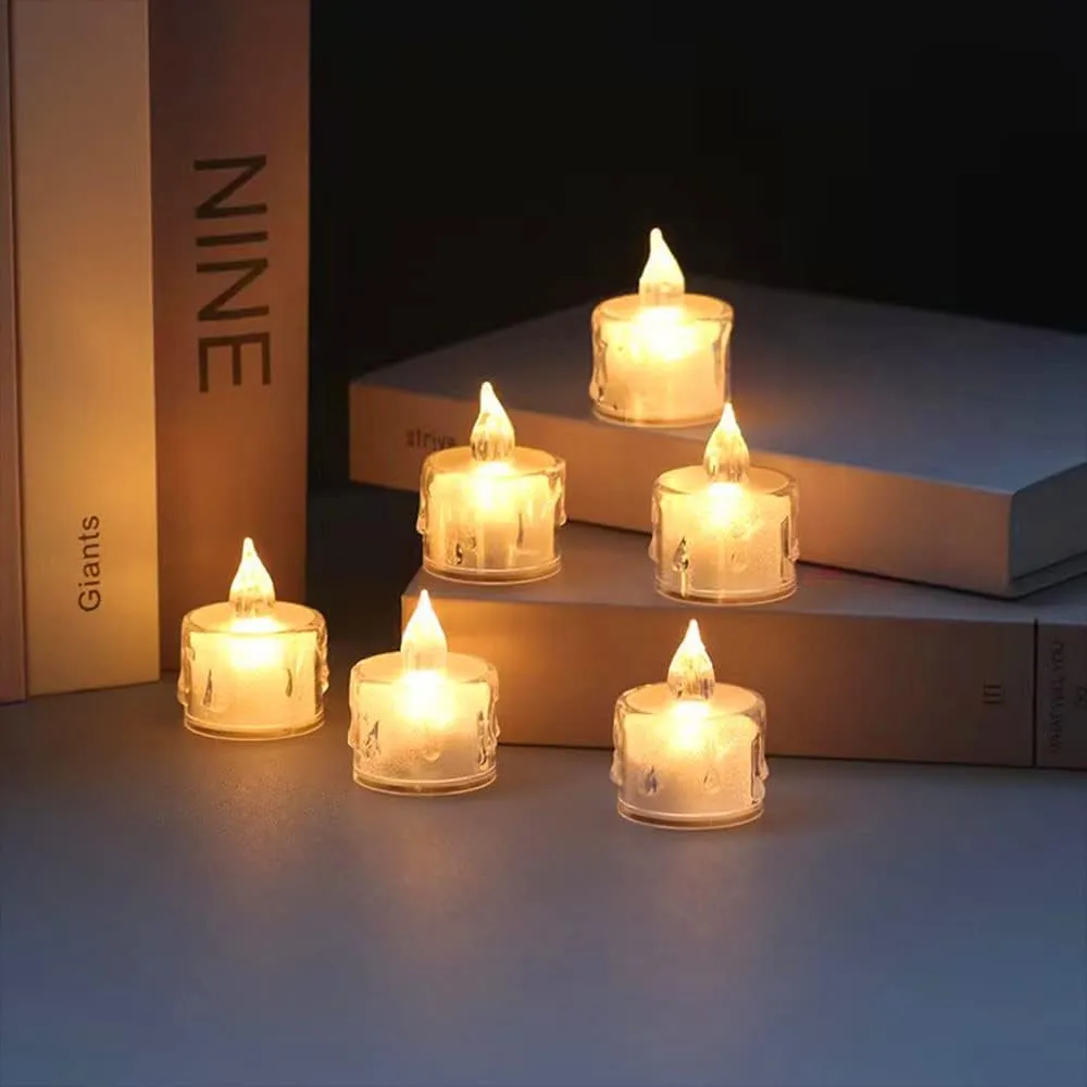 The Decor Affair 24 PCS of Flameless Electric Candles: Experience the Allure of Flickering Tea Lights as They Replicate the Most Realistic Candlelight, Perfect for Designing Uniquely Magical Evenings.