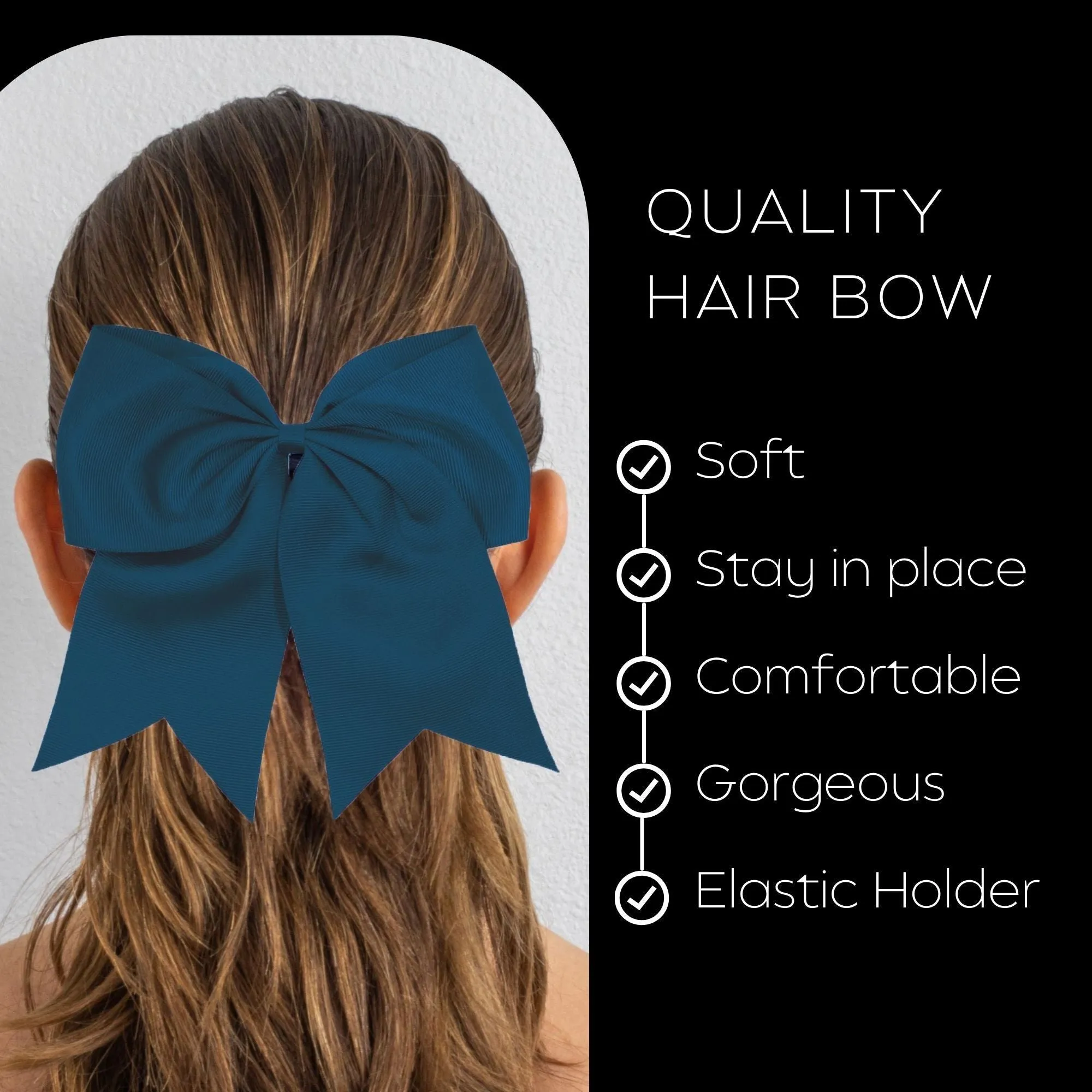 Twilight Blue Cheer Bow