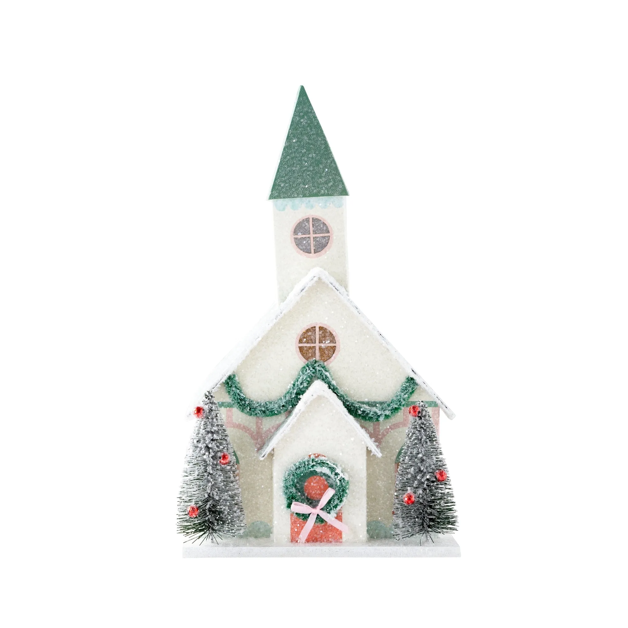 Village Christmas Paper Church Decoration