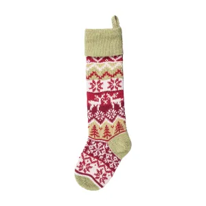 Winter Deer Knit Stocking