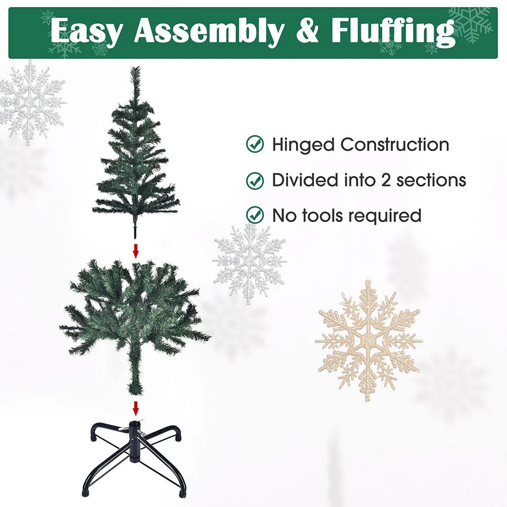 Yescom 4 feet Synthetic Christmas Tree Foldable X-shaped Metal Stand